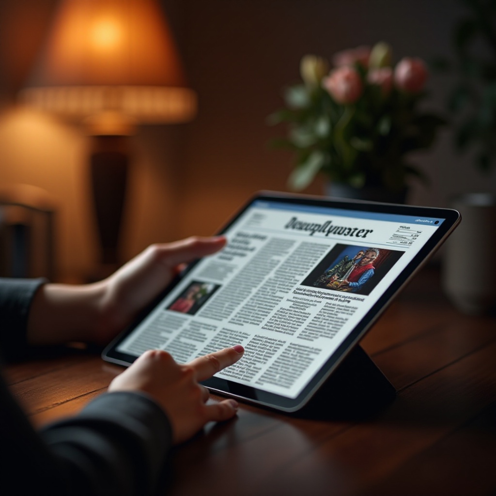 zeitung lesen auf tablet